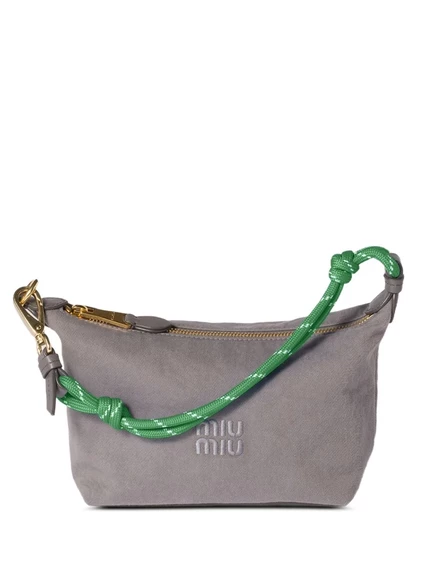 Женская мини-сумка Miu Miu Gabardine, серая