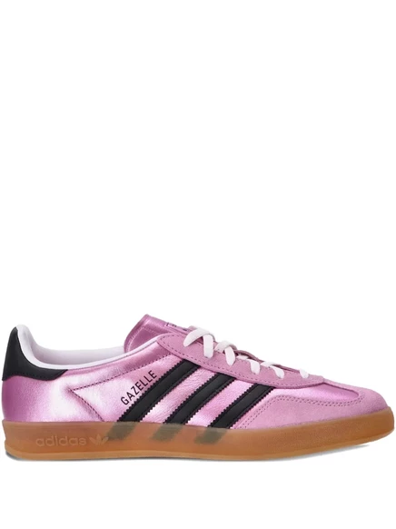 кроссовки adidas Gazelle из металлизированной кожи для помещений pink