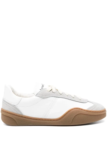 Дизайнерские кожаные кроссовки Acne Studios с панелями neutrals