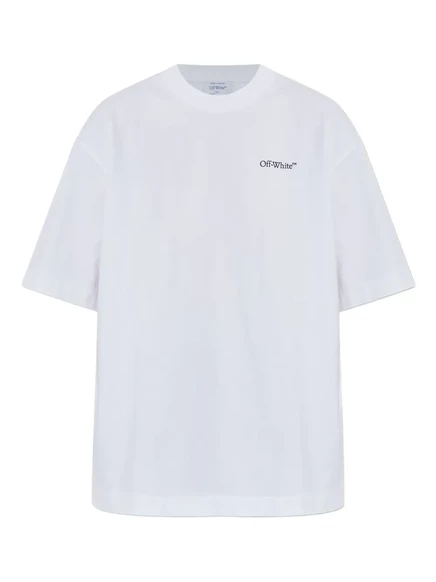 Женская футболка Off-White с мотивом стрел, белая