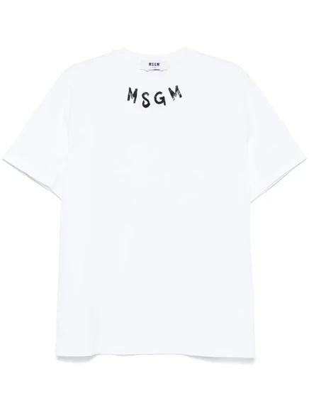 Футболка с логотипом MSGM white