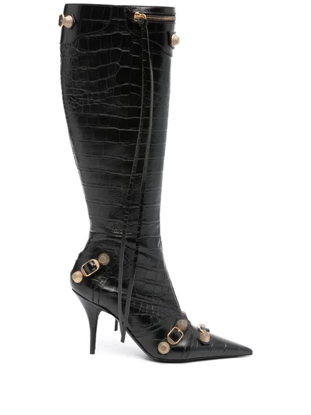 Ботинки Balenciaga на каблуке 90 мм black