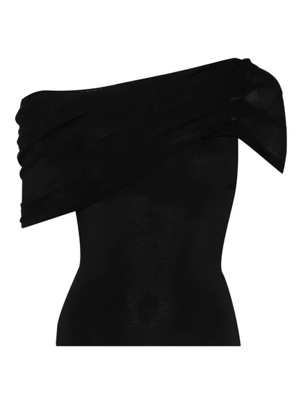 Топ с асимметричным дизайном для автопортрета black