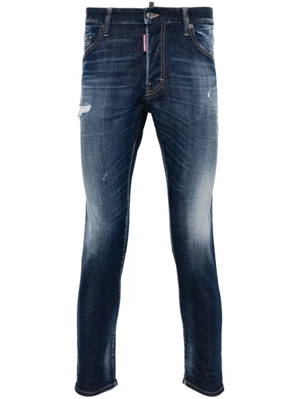 Мужские джинсы DSquared2 зауженного кроя, синие