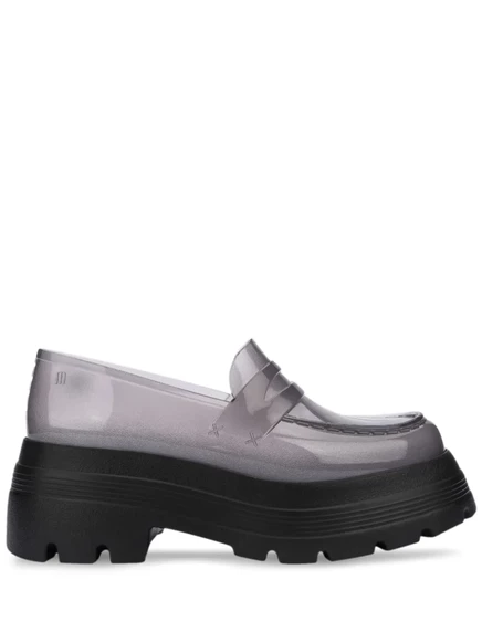 Высокие мокасины Melissa x Undercover Royal на высоком каблуке grey