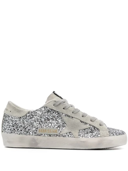 Женские кроссовки Golden Goose Super-Star, серебристые