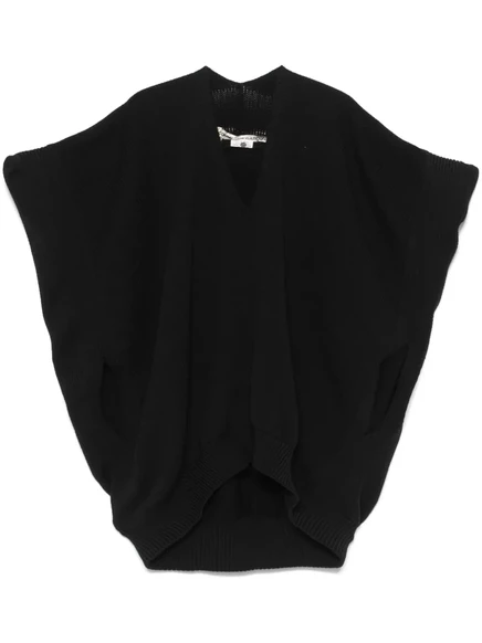 Жилет из вафельного трикотажа Comme Des Garçons black