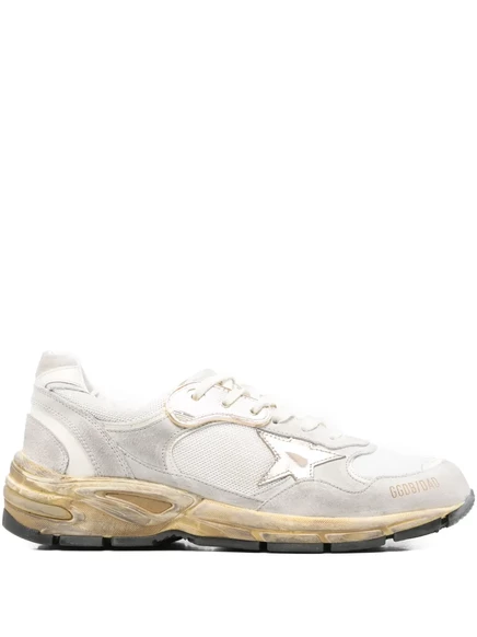 Мужские кеды Golden Goose Dad кожаные, серые