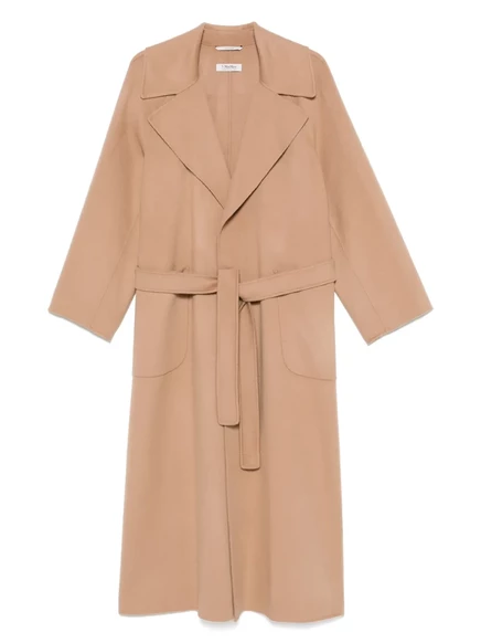 Женское пальто S. Max Mara из шерсти, коричневое