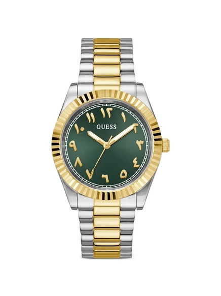 Мужские часы Guess USA 42 мм, с зеленым циферблатом
