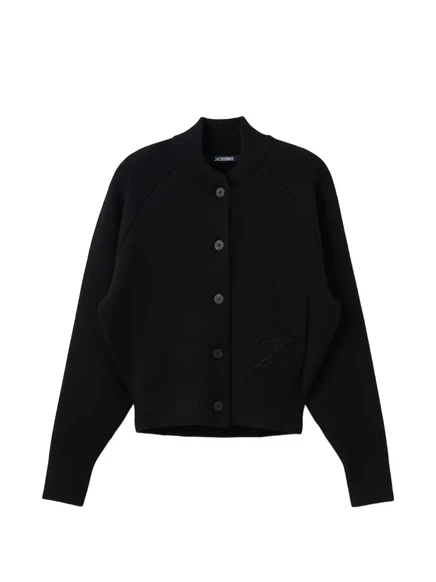 Женский кардиган jacquemus lavande с вышивкой, черный