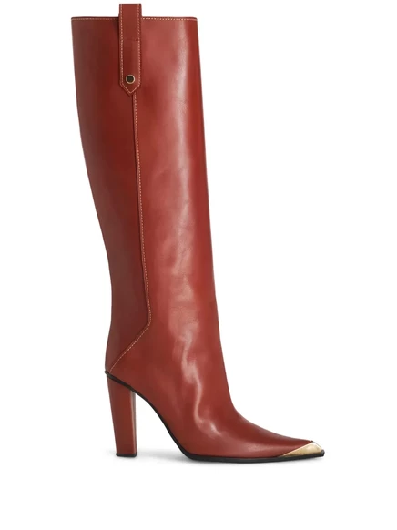 Сапоги до колен с металлическим носком ETRO red
