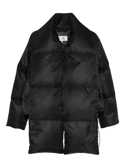 Женская стеганая пуховая куртка MM6 Maison Margiela, черная