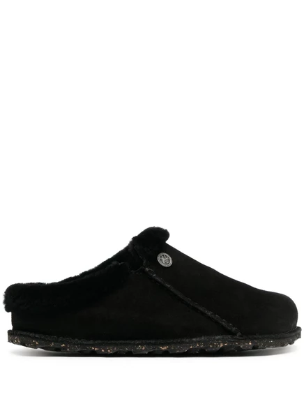 Замшевые тапочки премиум-класса Birkenstock Zermatt black