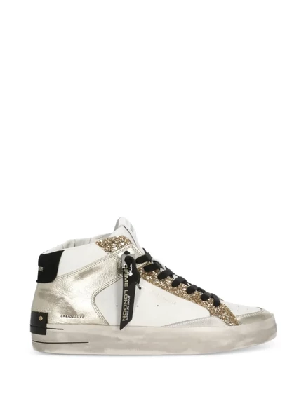 Женские кеды CRIME LONDON Sk8 Deluxe кожаные, белые