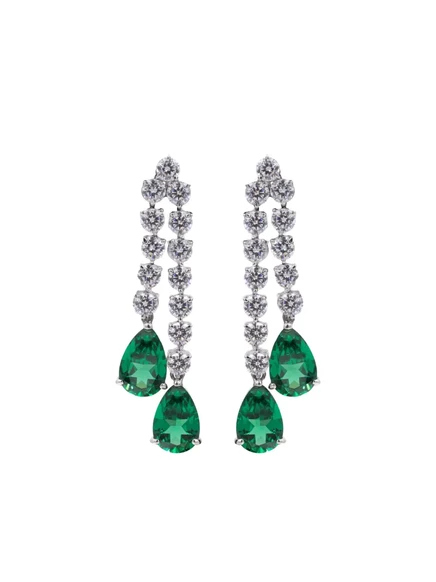 Женские серьги Juwelina Paris Fernie Verts, зеленые