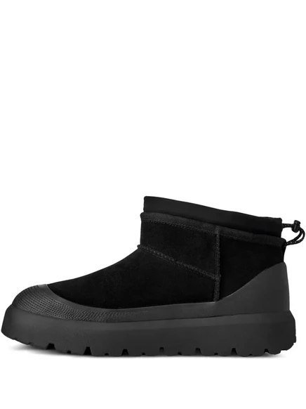 Ботинки Ugg Ultra Mini Weather Hybrid из замши, черные