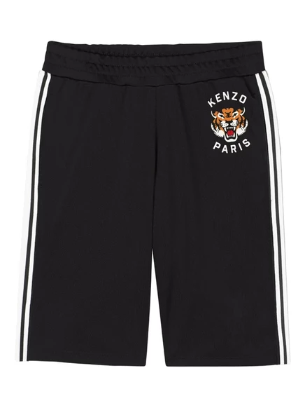 Шорты для мальчиков Kenzo Kids с логотипом, черные