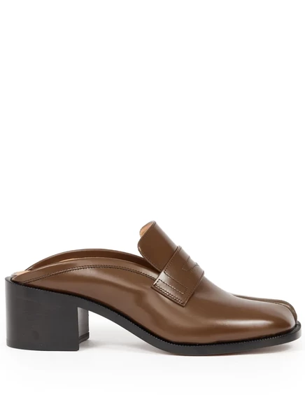 Женские мюли Maison Margiela Tabi City 55 мм, коричневые