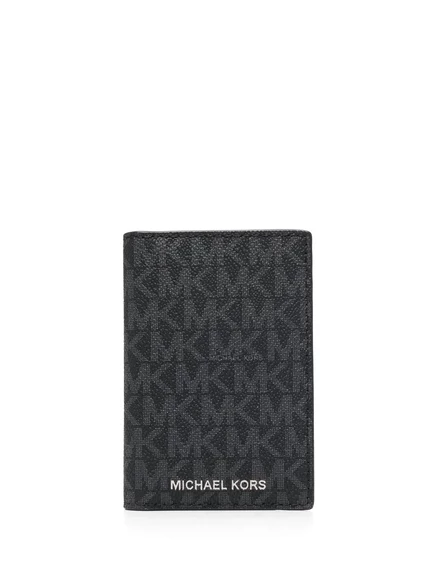 Мужской кардхолдер Michael Kors из кожи, черный
