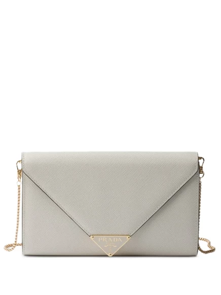 Женская мини-сумка Prada Saffiano, серая