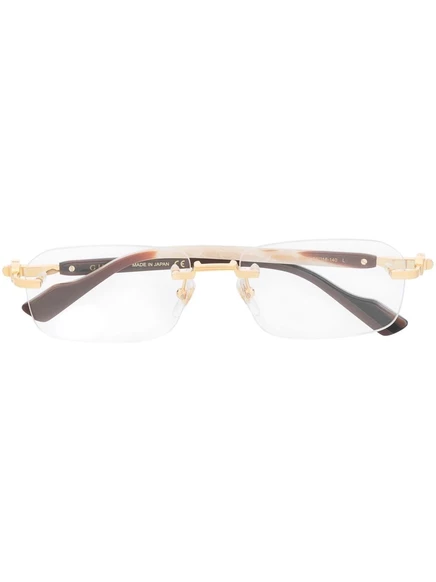 Мужская безободковая оправа Gucci Eyewear, коричневая