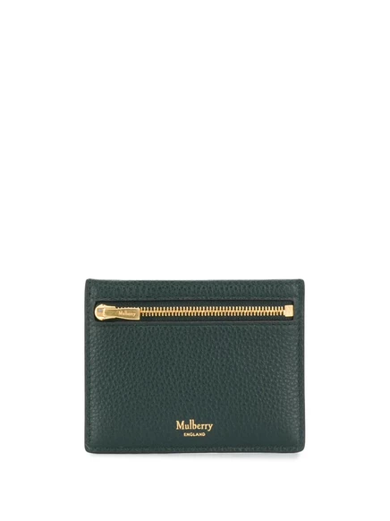 Женское портмоне Mulberry компактное с логотипом, зеленое
