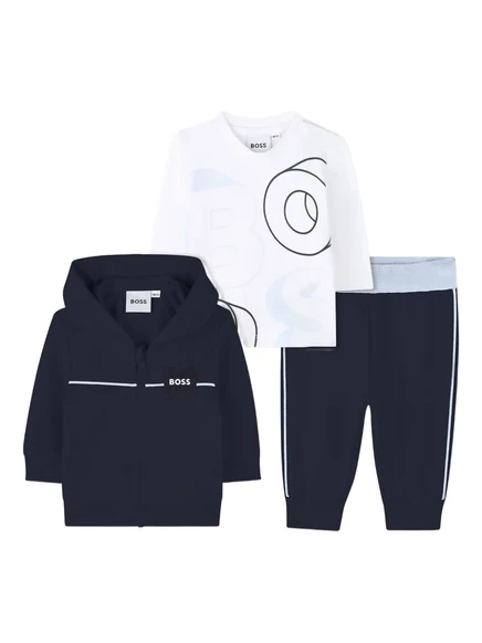 Детский спортивный костюм Boss Kidswear с капюшоном, белый