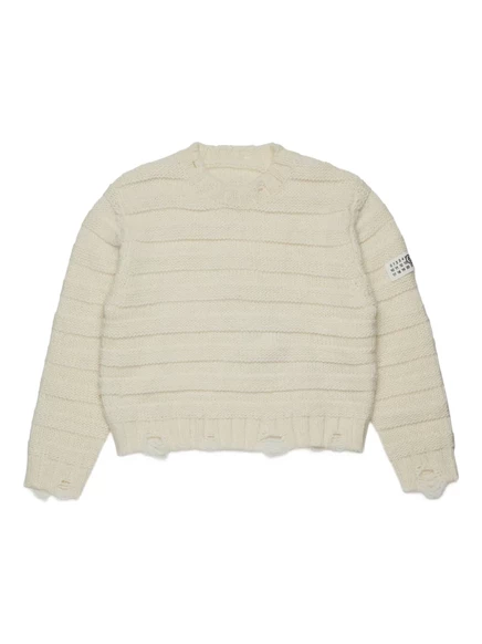 Джемпер с нашивкой и логотипом MM6 Maison Margiela Kids