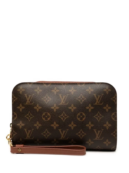 Женский клатч louis vuitton monogram orsay 2010, коричневый