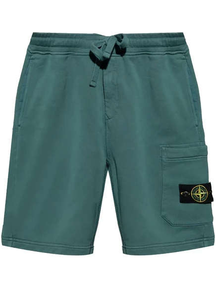 Спортивные шорты со значком Stone Island Compass-badge green