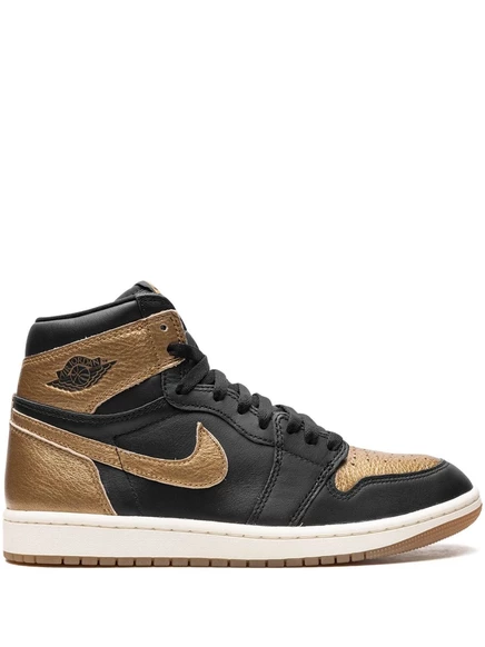 Унисекс кроссовки Nike Air Jordan 1 высокие, черные