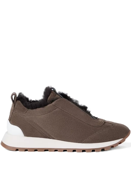 Женские кеды Brunello Cucinelli Monili, коричневые