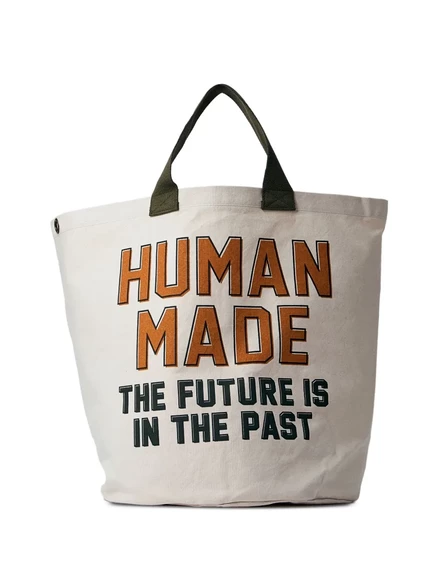 Мужская сумка-тоут HUMAN MADE с логотипом, светло-бежевая