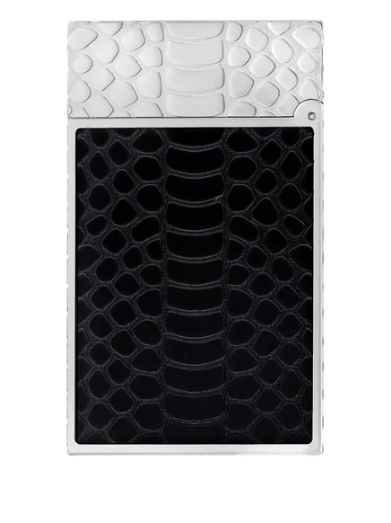 Зажигалка S.T. Dupont Ligne 2 с рисунком змеиной кожи (6,2 х 3,7 см) black