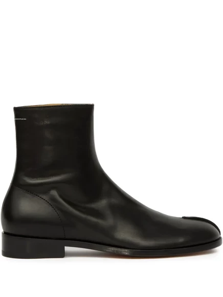 Кожаные ботильоны MM6 Maison Margiela black