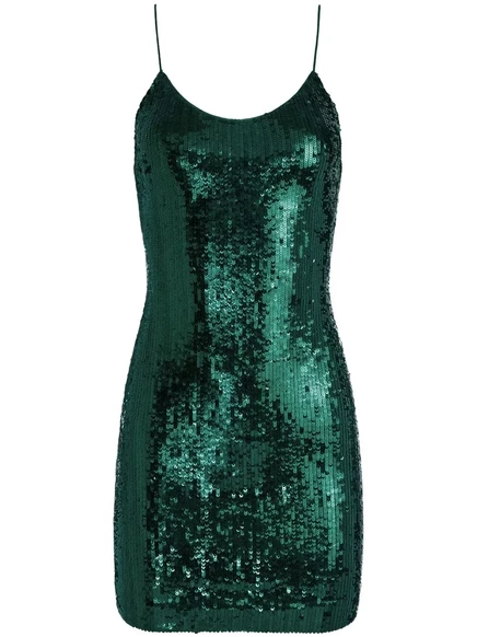 платье с блестками alice + olivia Nelle green