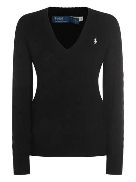 Свитер Polo Ralph Lauren из плотной вязки с V-образным вырезом black