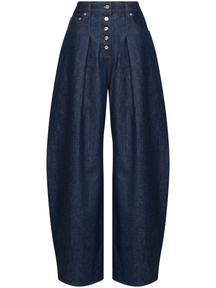 Джинсы со средней посадкой и широкими штанинами Jacquemus Le De-Nimes Ovalo blue