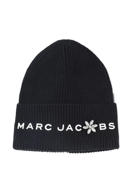 Детская вязаная шапка Marc Jacobs Kids, черная