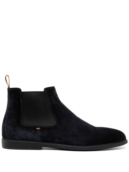 Замшевые ботинки Челси от Santoni blue