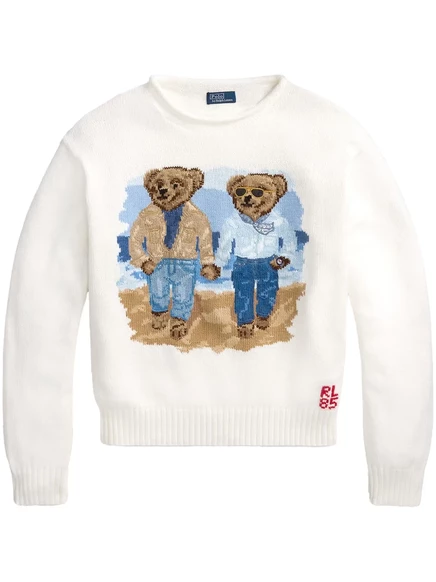 Женский джемпер Polo Ralph Lauren Ralph & Ricky Bear, белый