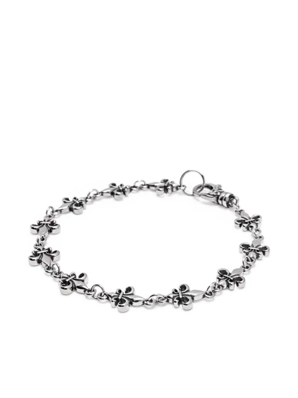 Мужской браслет Nialaya Jewelry Fleur de Lis, серебристый