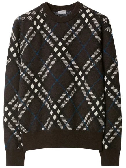 Свитшот из полушерстяной ткани в клетку Burberry brown