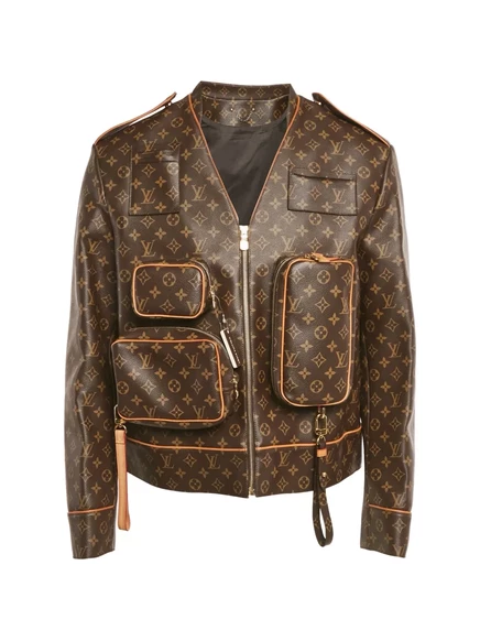 Мужская куртка Louis Vuitton с монограммой, коричневая