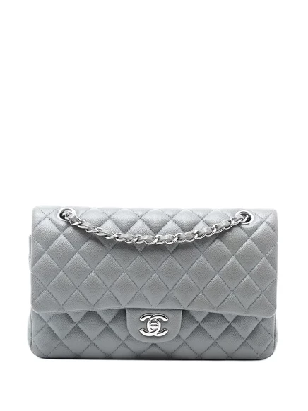 Женская сумка CHANEL Classic Double Flap, серая