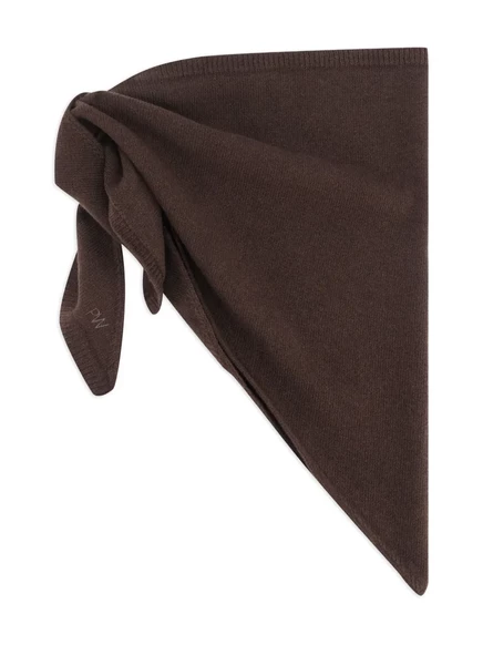 Шерстяной шарф Paloma с узлом Prima knot-деталь brown