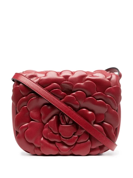 Женский клатч Valentino с цветочным декором, красный