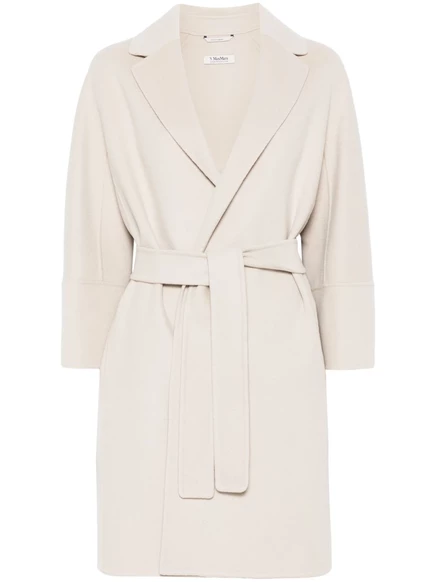 Женское пальто S. Max Mara с поясом, бежевое
