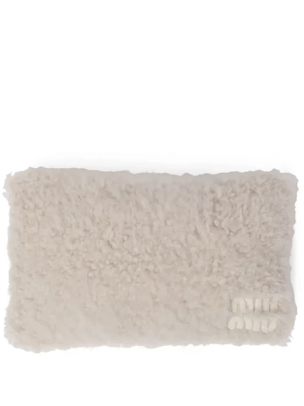 Подушка из овечьей шерсти Miu Miu прямоугольной формы white